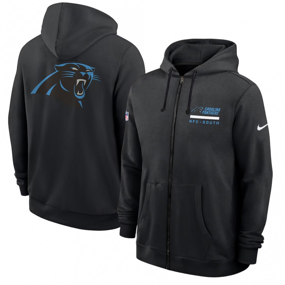 Men's Carolina Panthers Utility Player Sideline NFL Full-Zip Hoodie