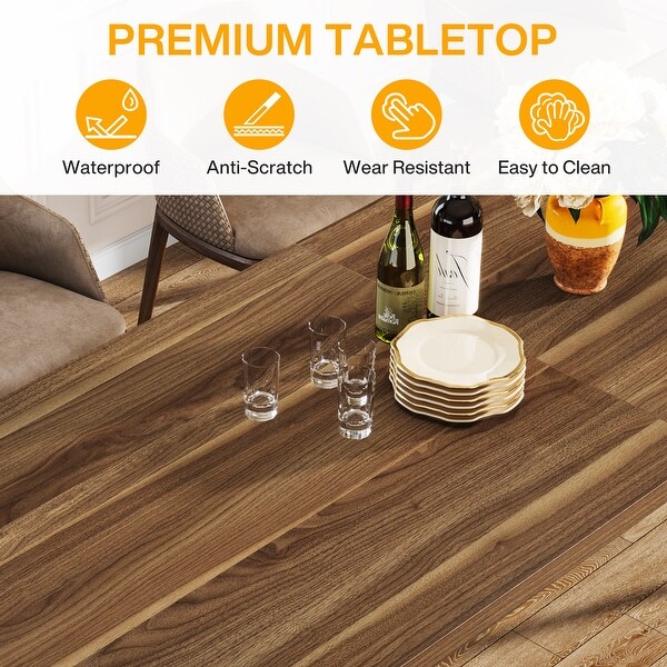 Extra Long Dining Room Table,78.7 Inches Rectangular Dining Table,Kitchen Table
