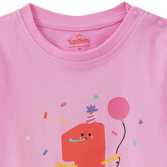 Topomini Baby T-Shirt mit Geburtstagszahl 1