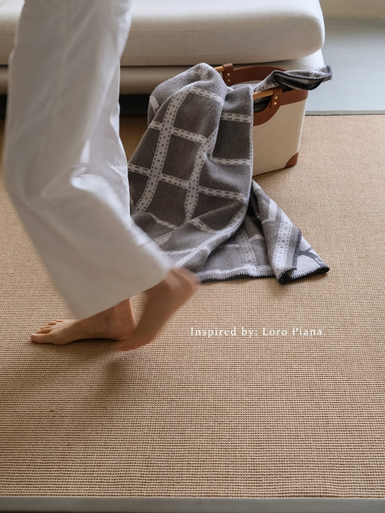 CP091 - High-End Line Loro Piana Pure Linen Four Seasons Carpet Living Room Waterproof Washable Handmade Carpet