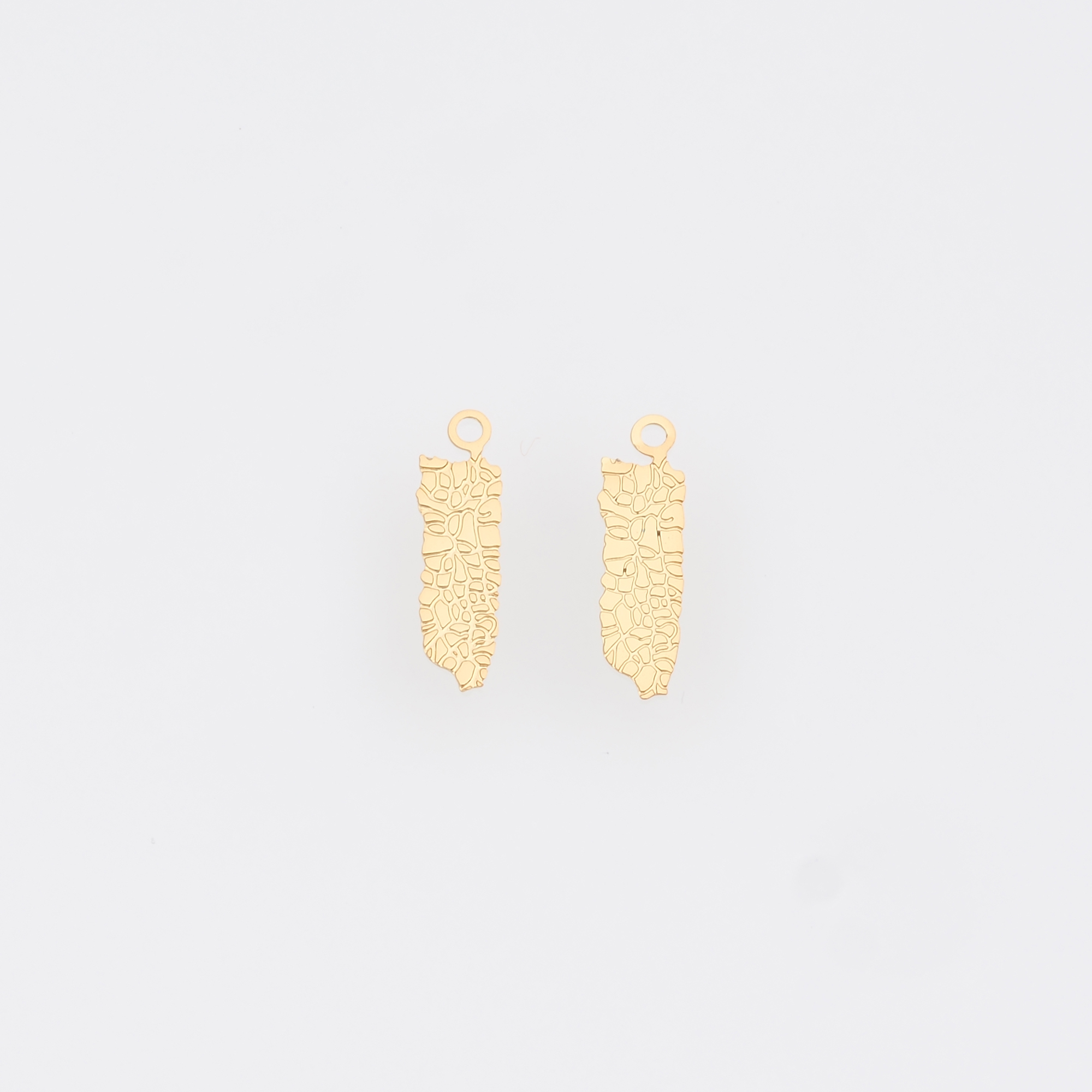 10Pcs 18K Gold Filled Geometric Pendant,Geometric Charm Earrings Necklace for DIY Jewelry Making Supply