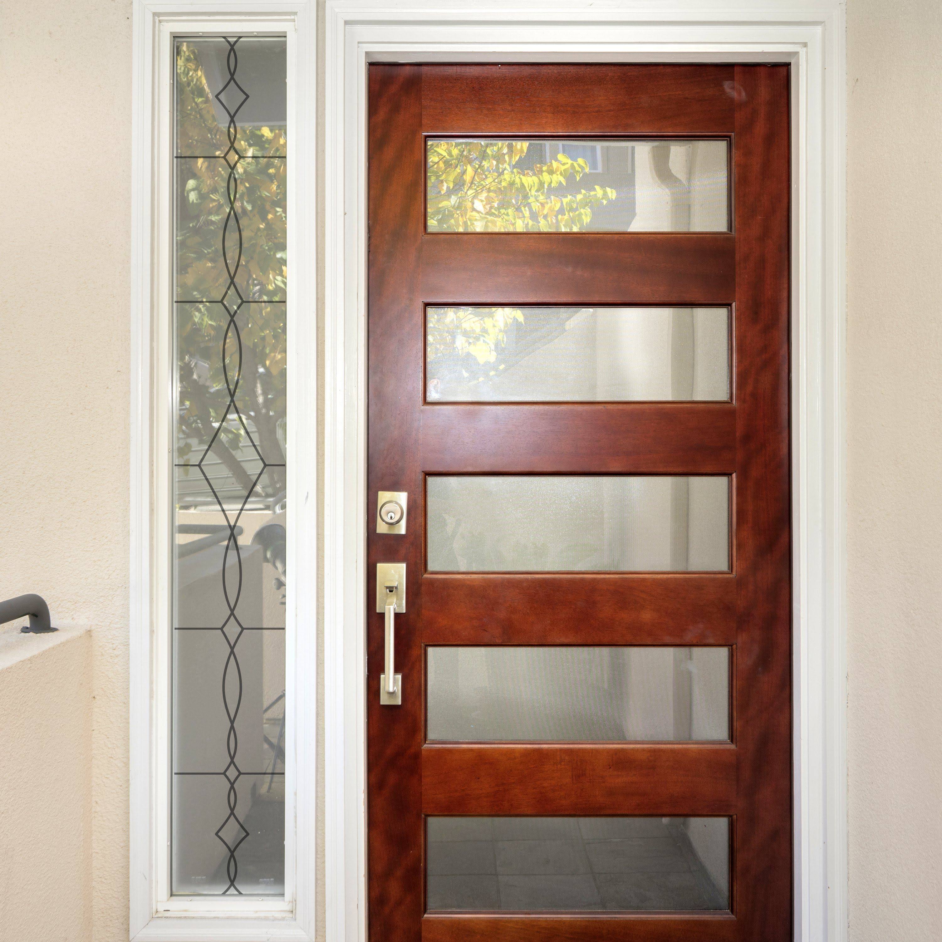 Decorative Window Film | Allure Leaded Glass | Vinyl Window Covering 16x22 x 86x22 / White Lines
