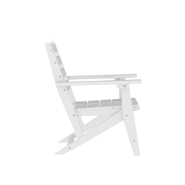 Commercial All Weather Adirondack Table and 4 Chairs with Cupholders