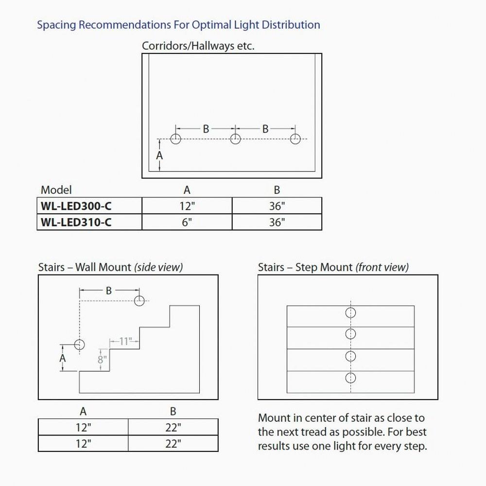 WAC Lighting WL-LED300-C-BZ Bronze LED Circular Step Light