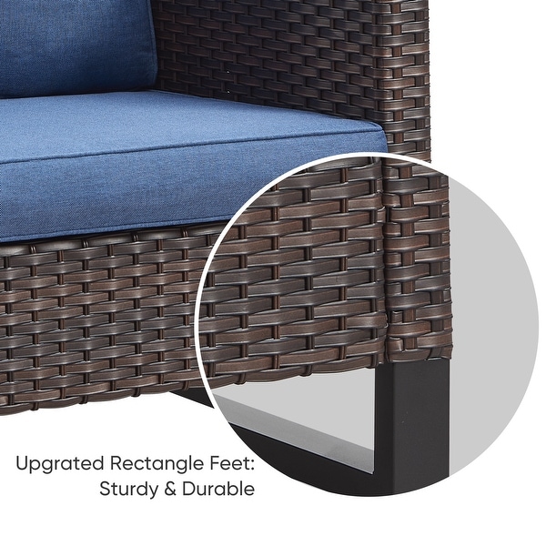Patio Furniture Set with Propane Gas Fire Pit Table