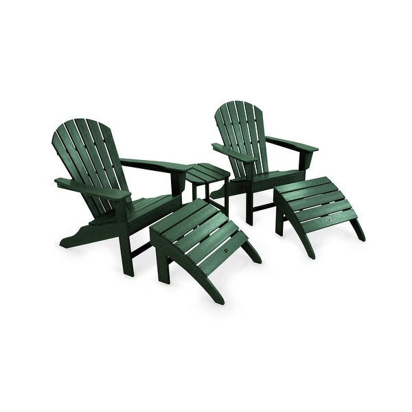 POLYWOOD South Beach Adirondack Chair 5Piece Set,White