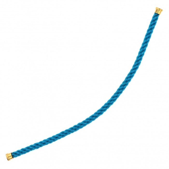 FRED Force 10 (lm) Textile Cable Turquoise Blue 18 Plating Bracelet