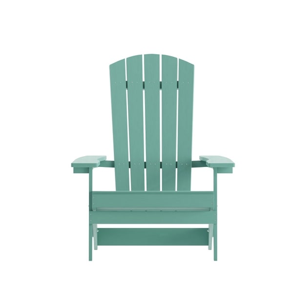 AllWeather Poly Resin Folding Adirondack Chair