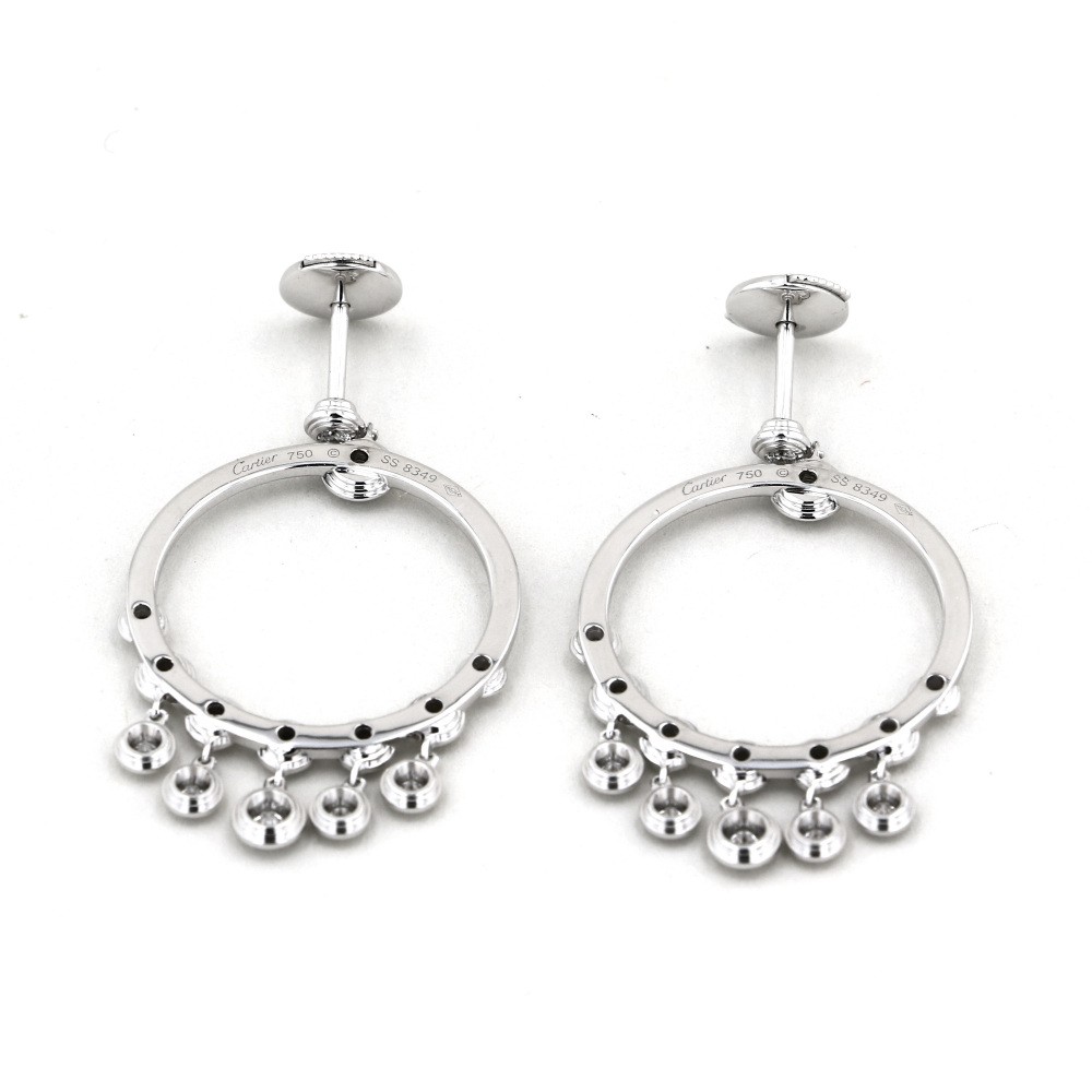 Cartier Damour (diamant Leger) Do Diamond Earrings 18K White Gold