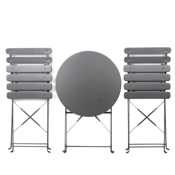 3 Piece Patio Bistro Balcony Chair Table Set