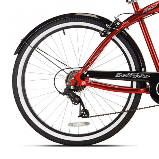 26″ Del Rio Men’s Cruiser Bike, Red