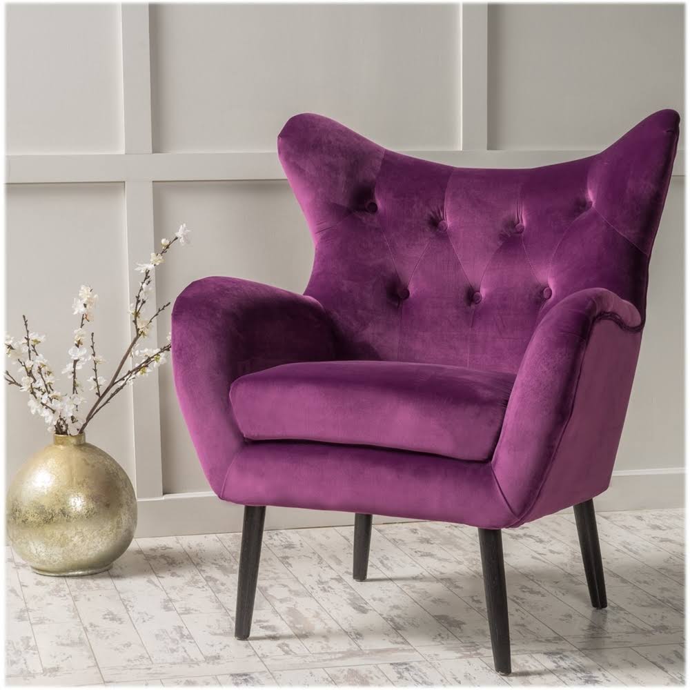 Noble House - Milnesand Velvet Armchair - Fuchsia