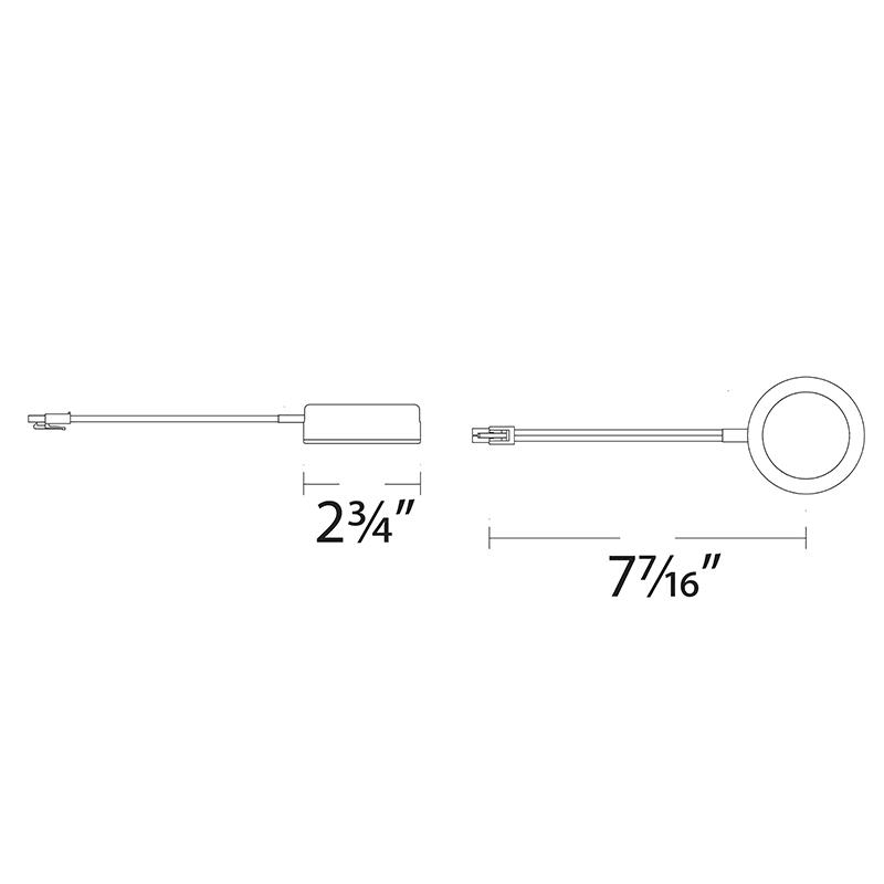 WAC Lighting HR-AC73-CS-BK Tyler 120 LED 10 inch Black Puck Light