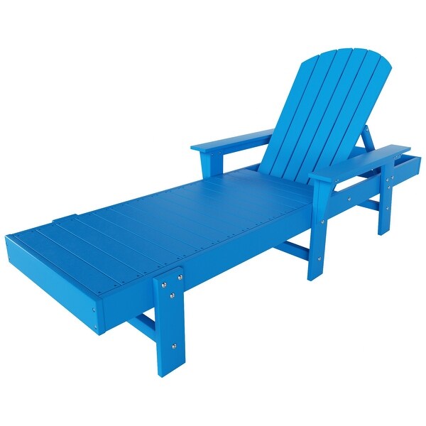 Polytrends Altura Poly EcoFriendly All Weather Reclining Chaise Lounge with Arms