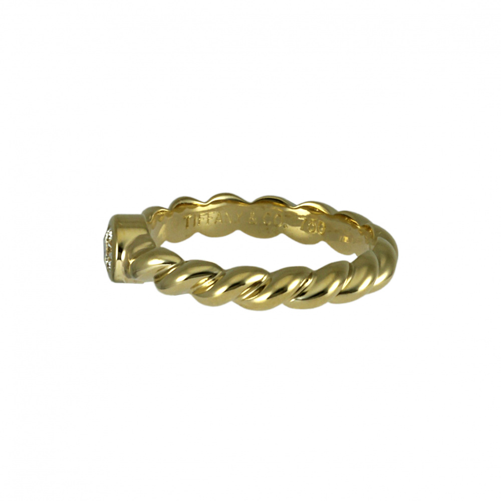 Tiffany & Co. Tiffany Twist K18YG Yellow Gold Ring Diamond