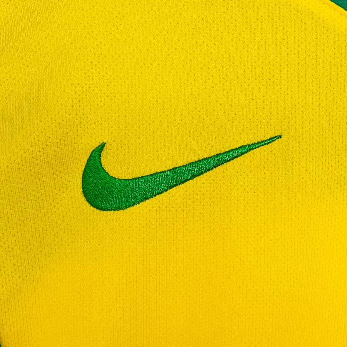 Retro  Brazil 2004 Home Yellow Long Sleeves 4