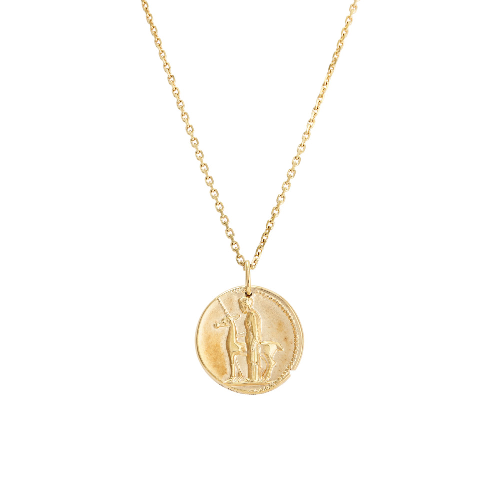 Van Cleef & Arpels Zodiac Virginis Virgo Necklace 18K Yellow Gold