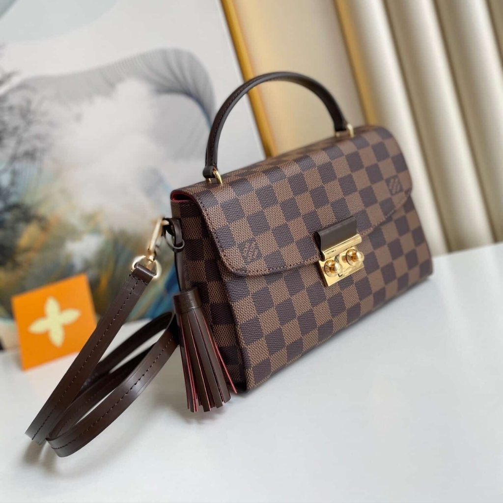[Premium quality] – Louis Vuitton Croisette Damier Ebene Canvas 24cm N53000