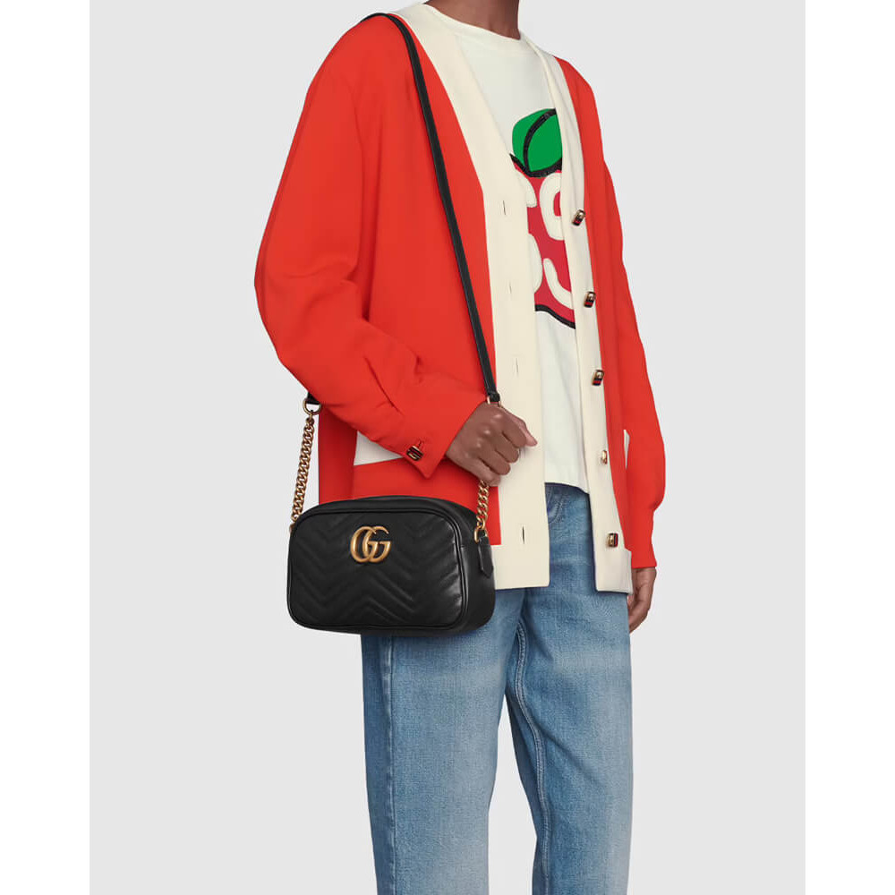 Gucci GG Marmont Small Shoulder Bag Black 24Cm