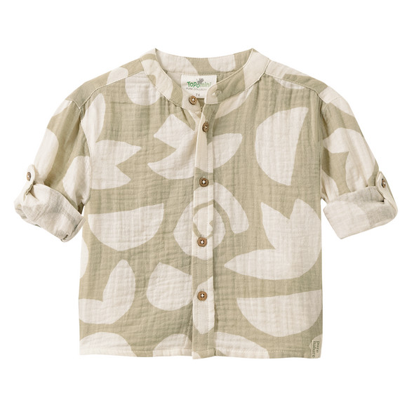 Topomini Pure Collection Baby Musselinhemd mit Allover-Muster
