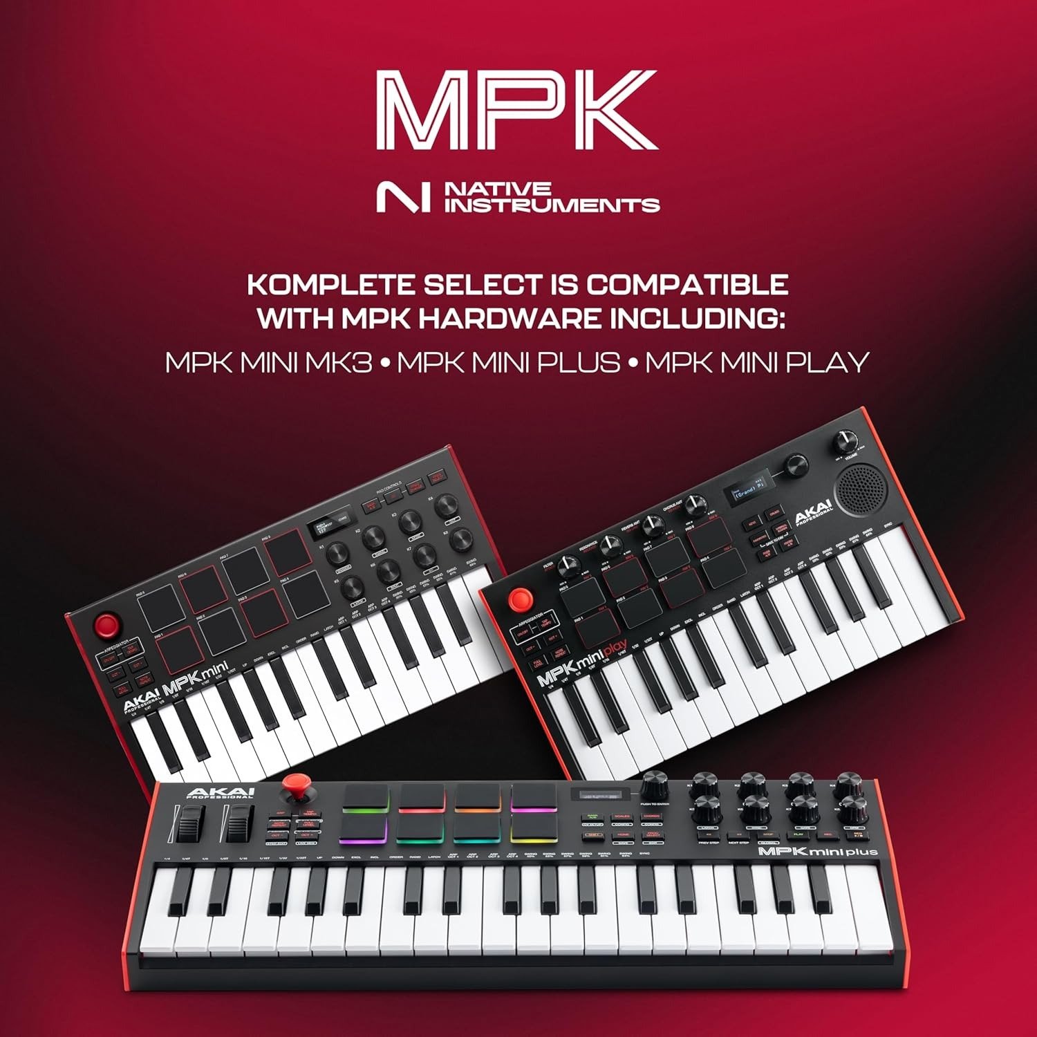 25-Key USB MIDI Keyboard Controller with Built-in Speaker and Sounds Plus Dynamic Keybed, MPC Pads, Software Suite