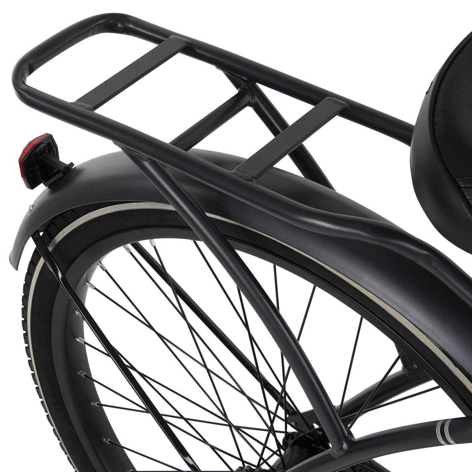 Huffy 26 Baypointe Mens Cruiser Bike with Basket, Gray
