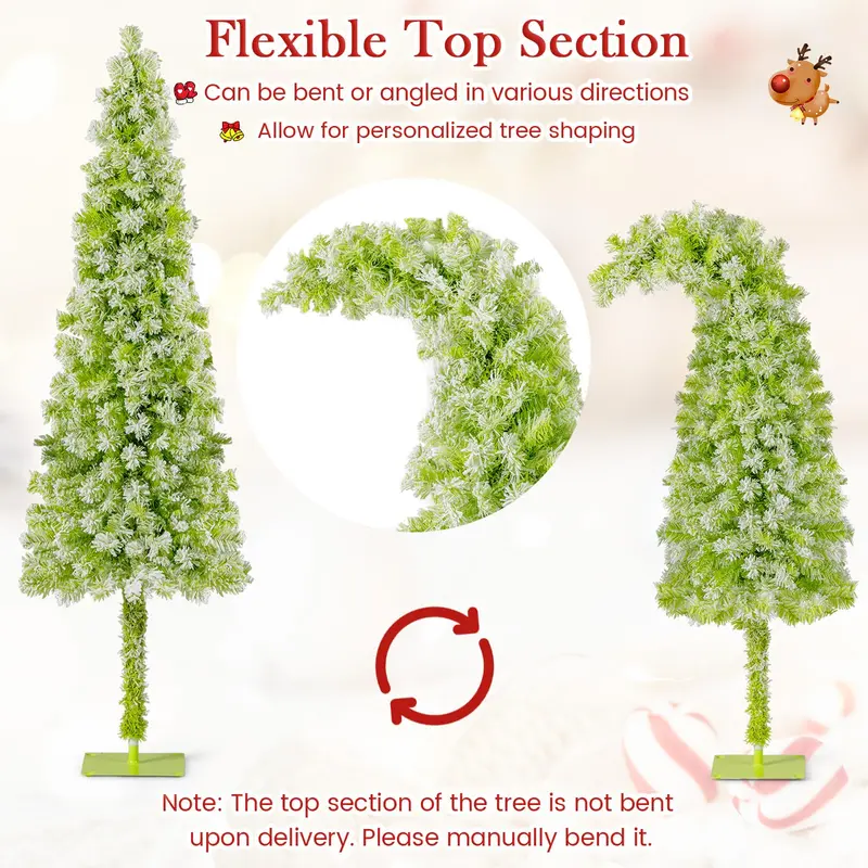 Whimsical Bendable Christmas Tree – 5’, 6’, or 7’ Grinch-Themed Flexible Fir Option