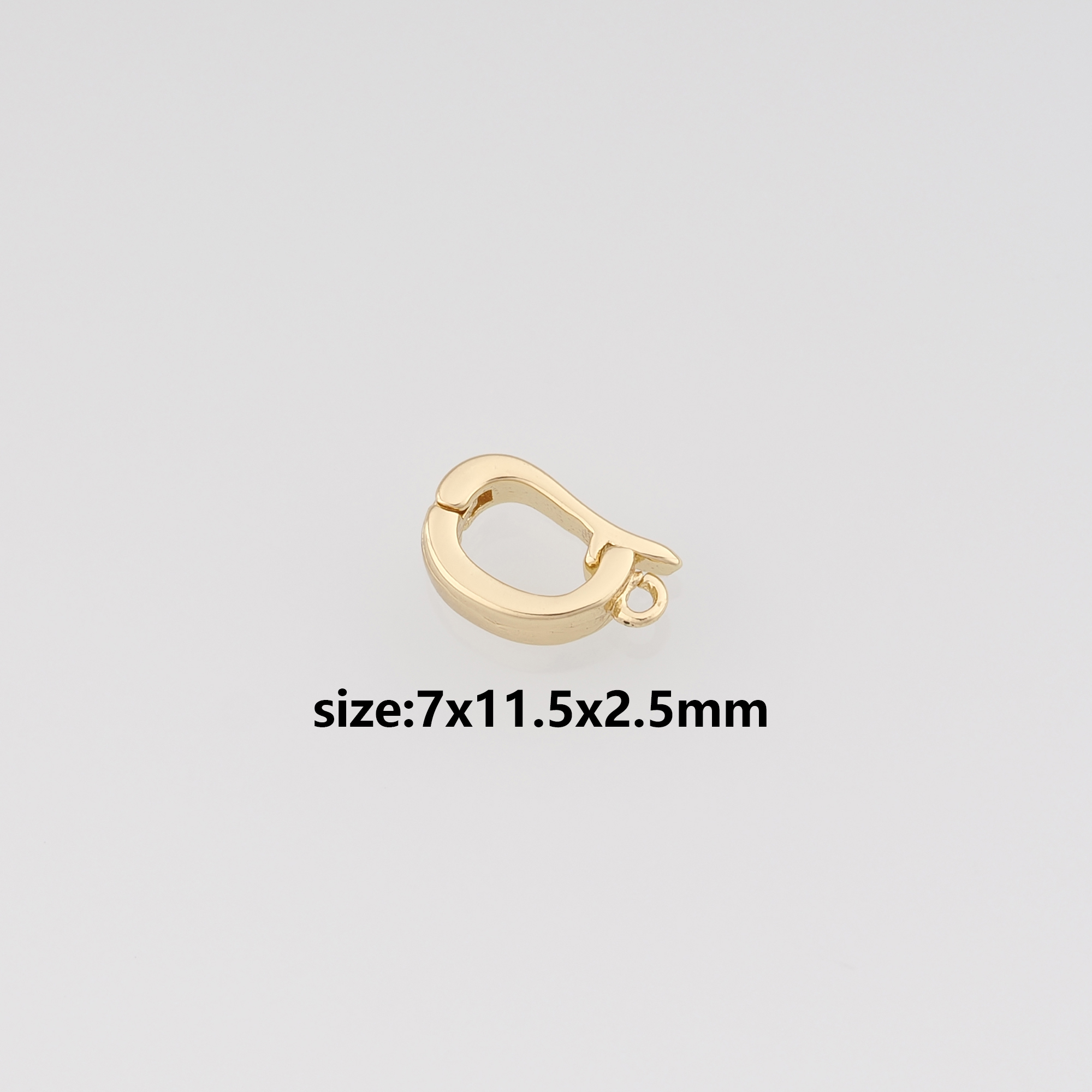 18K Gold Filled Oval Snap Clasp,Push Gate Buckle Bracelet Necklace for DIY Jewelry Finding Necklace Bracelet