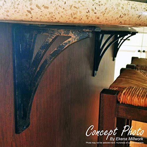 Tristan Wrought Iron Bracket Antiqued Pale Gold 1 1/2x22W x 10x22D x 12x22H - (Single Center Brace)