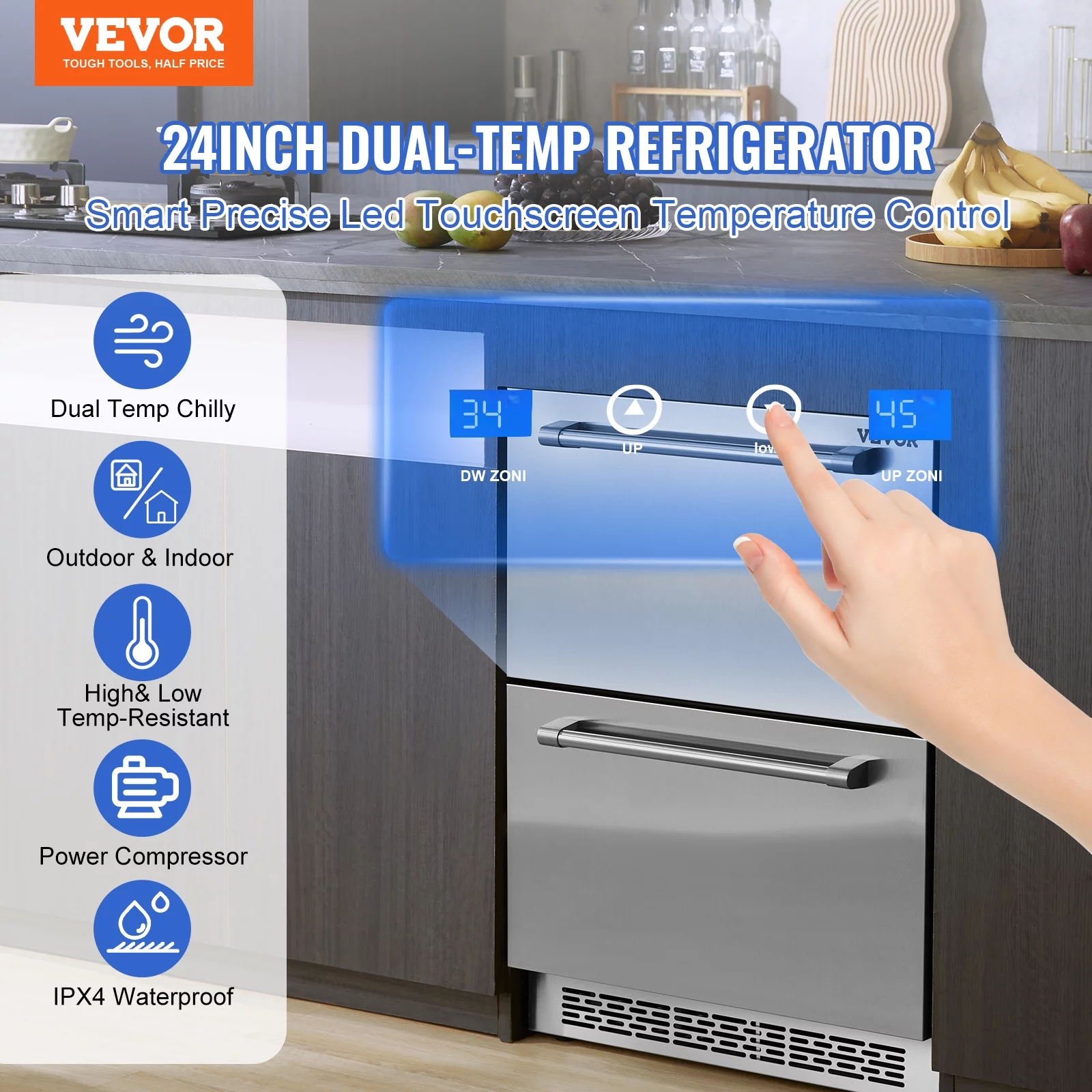 BENTISM Undercounter Refrigerator 24