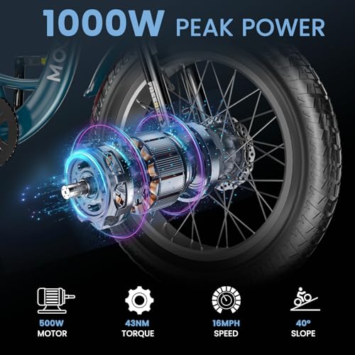 MOONCOOL Electric Tricycle for Adults, 20