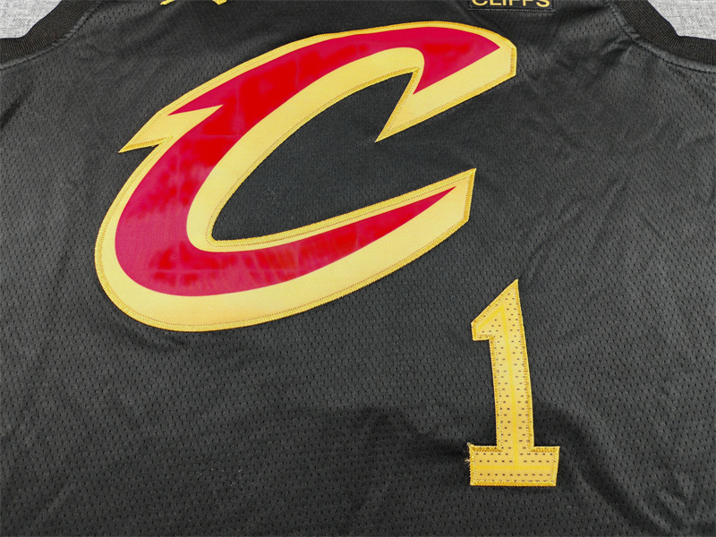 Men's Cleveland Cavaliers James Harden #1 Black Swingman Jersey - Statement Edition