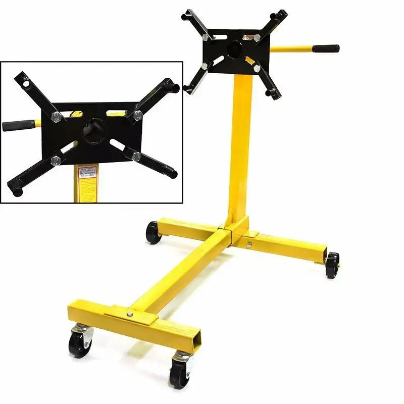 Professional 1000 lb Rotating Engine Stand Hoist – 4-Leg Automotive Lift