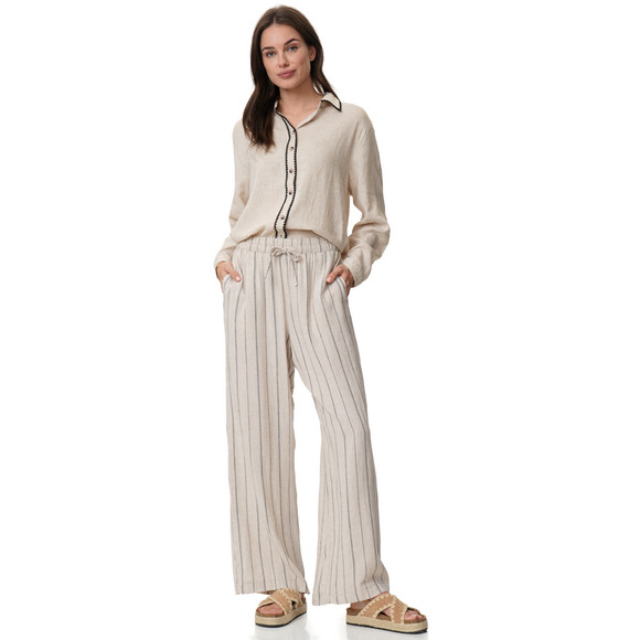 Gina Benotti Damen Leinen-Bluse mit Knopfleiste