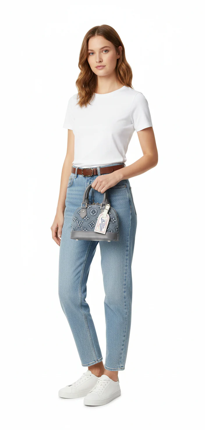 Louis Vuitton Mini Alma Denim Monogram Bag