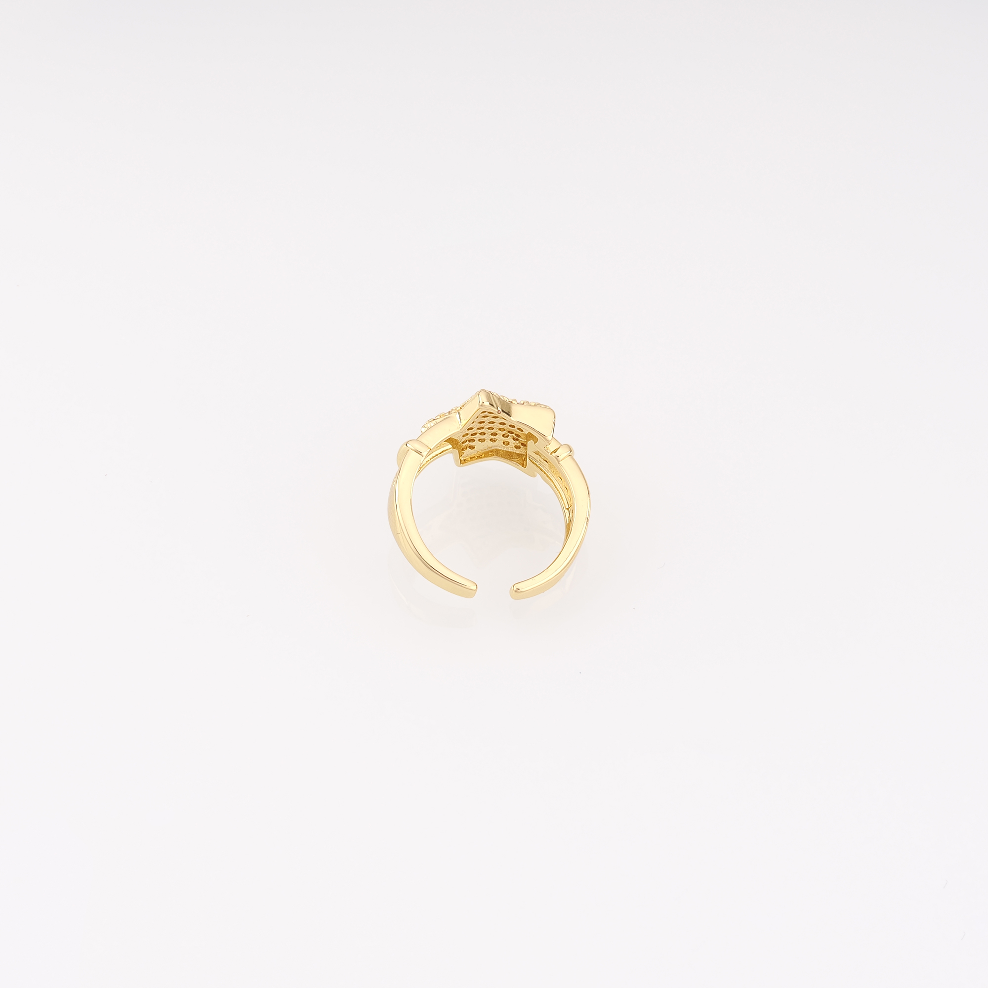 18K Gold Filled Star CZ Ring,Zirconia Ring,Adjustable Ring,Minimalist Ring,Open Ring