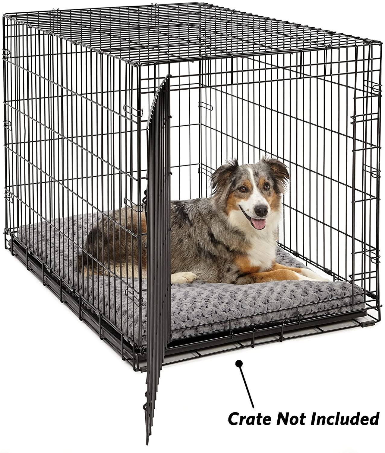 Plush Dog Bed | Ombre Swirl Dog Bed u0026 Cat Bed | Gray 40L x 27W x 2.5H Inches for