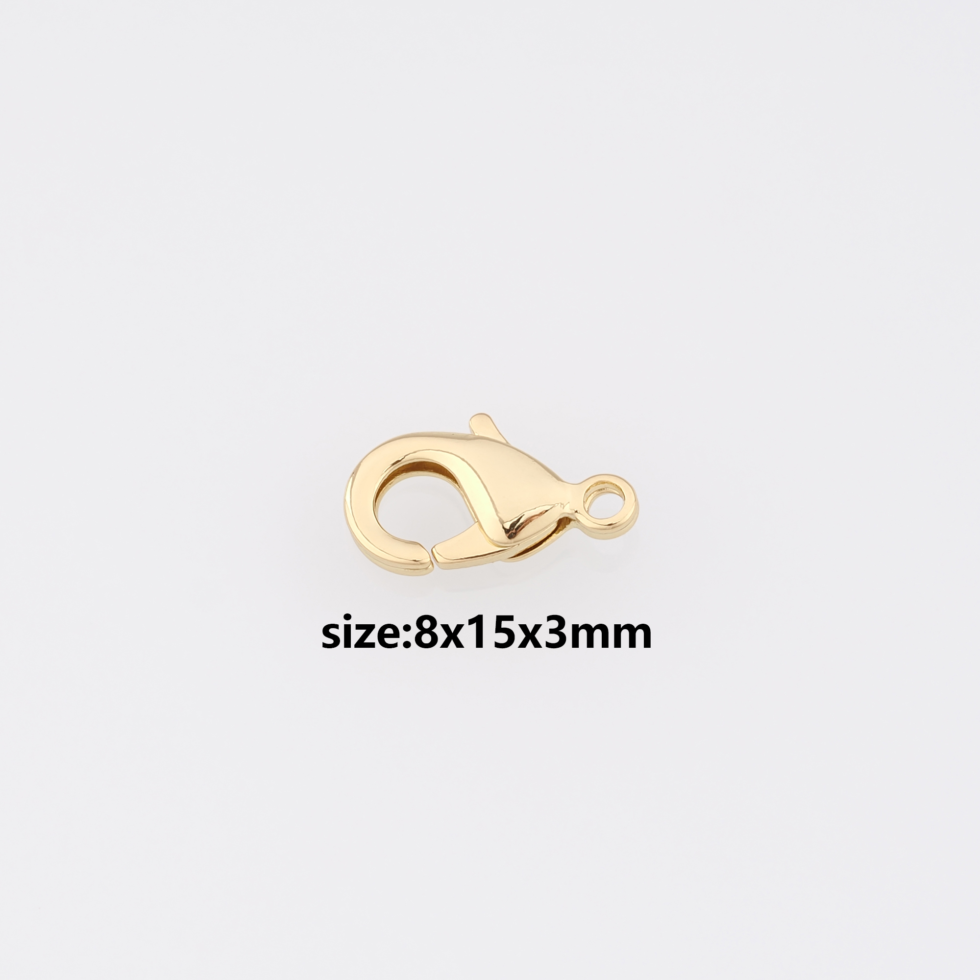 18K Gold Filled Lobster Claw Clasp,Lobster Clasp Lock,Spring Buckle for DIY Jewelry Necklace Bracelet