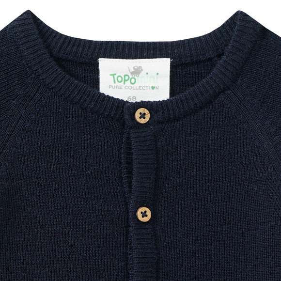 Topomini Pure Collection Newborn Woll-Strickjacke unifarben