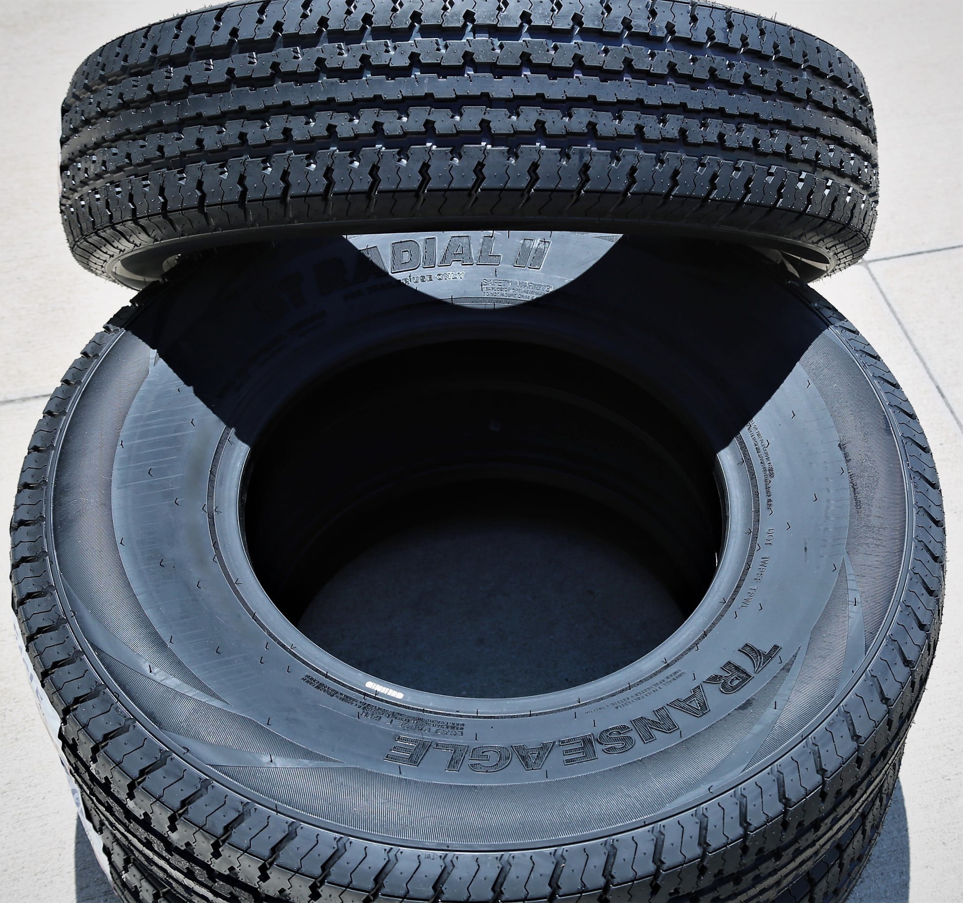 Set of 4 (FOUR) Transeagle ST Radial II ST225/75R15 Load E (10 Ply) Trailer Tires
