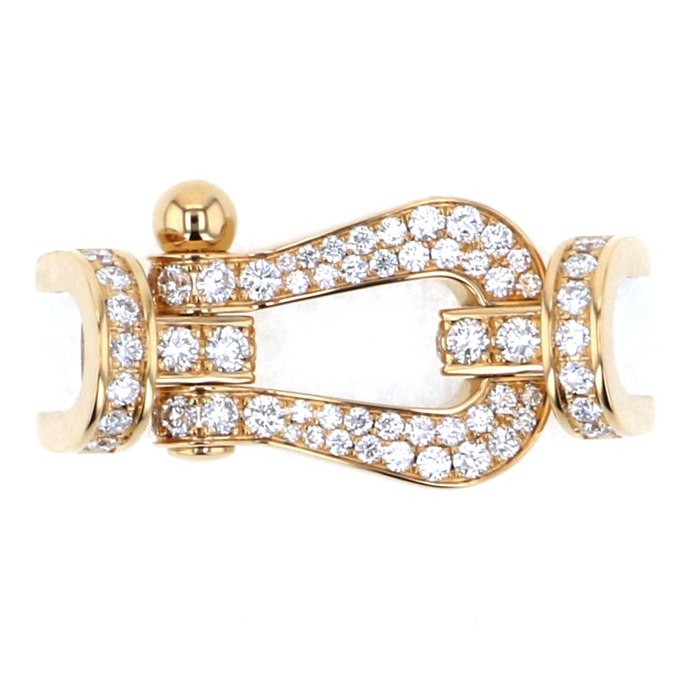 FRED Force 10 Lm Full Diamond Accessory 18K Yellow Gold 0B0048