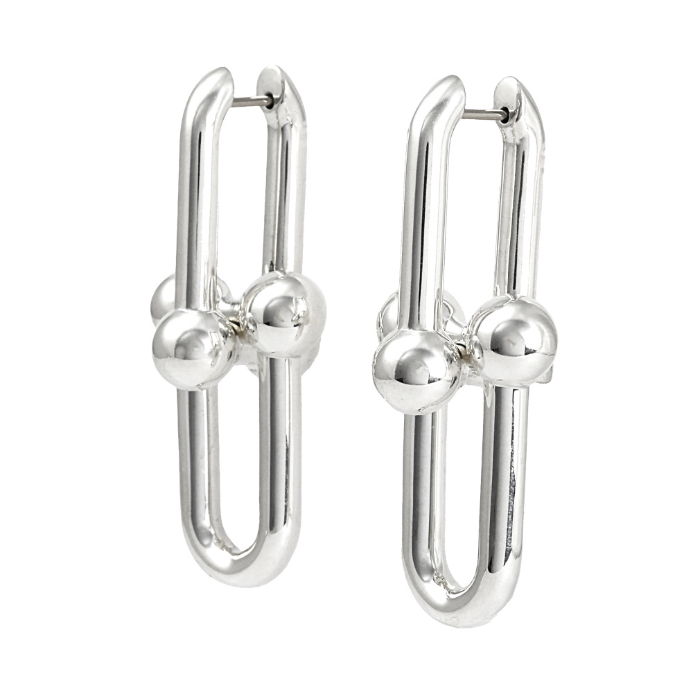 Tiffany & Co. Hardware Link Sterling Silver Earrings 60013153