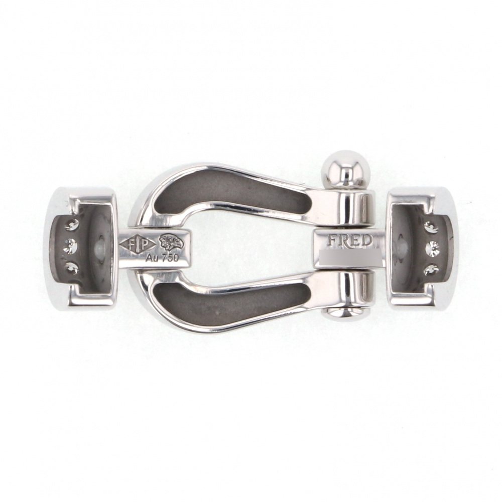 FRED Force 10 Mm Half Diamond Accessory 18K White Gold 0B0076