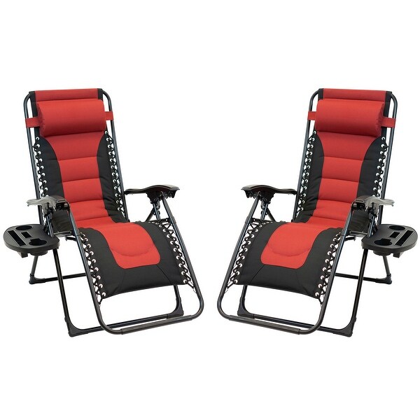 SunRay 2pc Padded Zero Gravity Chair Set
