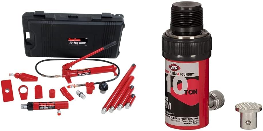B65115 Black/Red Hydraulic Body Repair 19 Piece Kit - 10 Ton Capacity