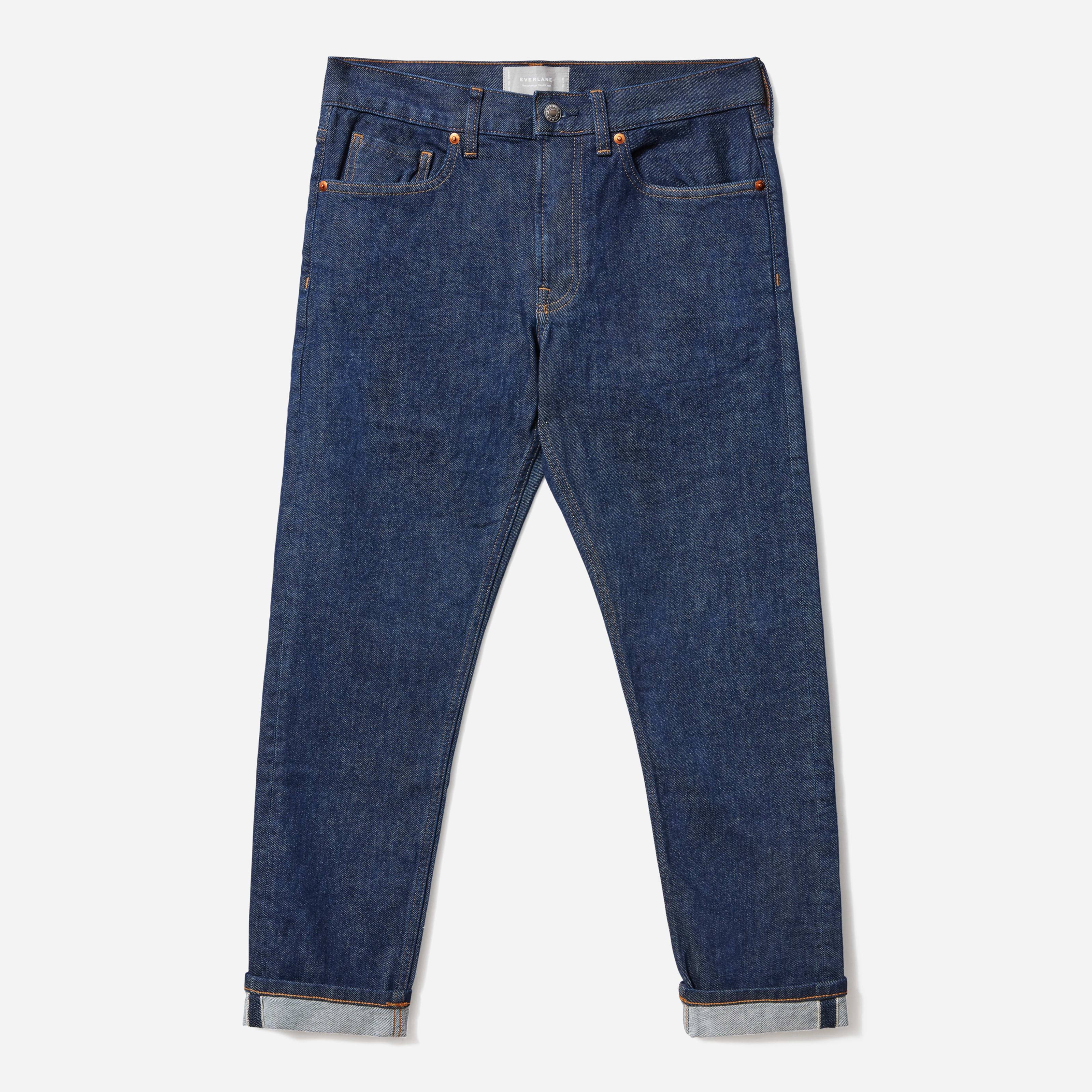 Men&s Selvedge Slim Fit Jean by Everlane in Indigo Rinse, Size 35x28