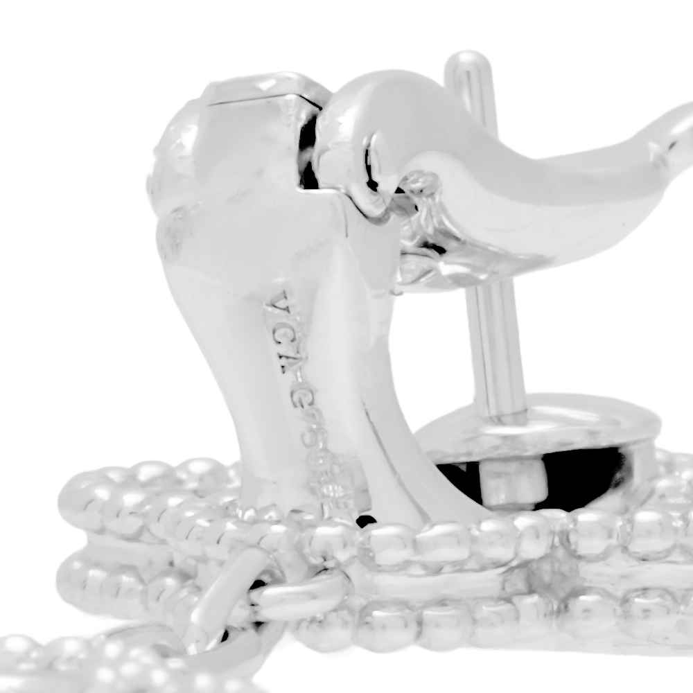 Van Cleef & Arpels Magic Alhambra 3 Motifs Earrings 18K White Gold VCARN9MR00