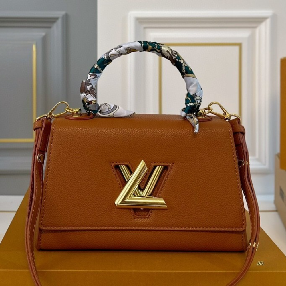 Louis Vuitton Twist MM Brown Gold 9.8 Inches