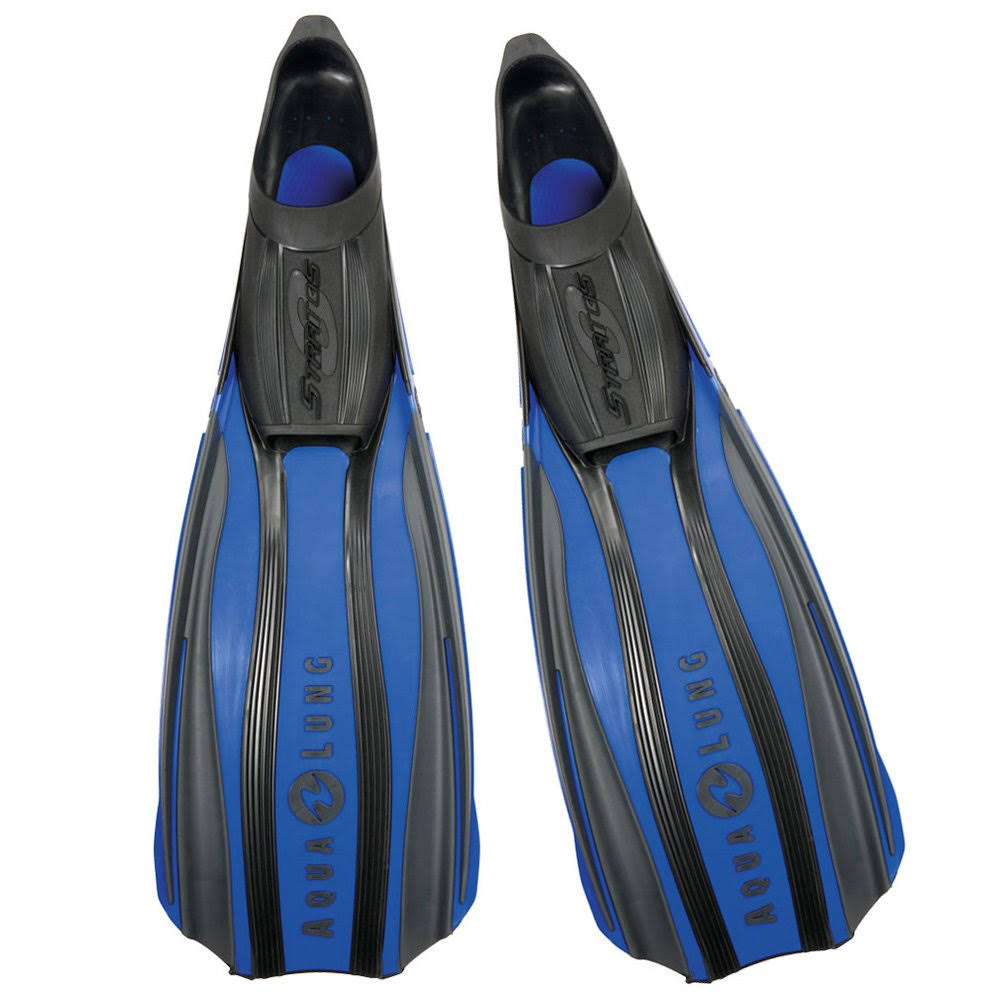 Aqua Lung Stratos 3 Full Foot Fins (4-5, Blue)