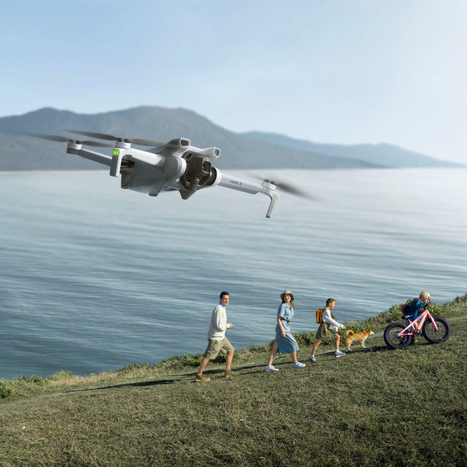 Mini 3 Drone and Remote Control with Built-in Screen - Gray
